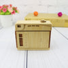 Wooden Retro Camera Music Box